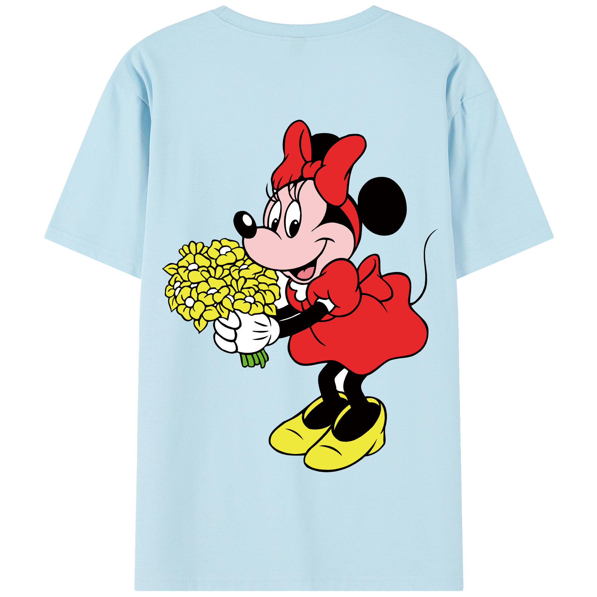 （画像用） ミッキーマウス Mickey Mouse 綿100％半袖Tシャツ（背面プリント）
